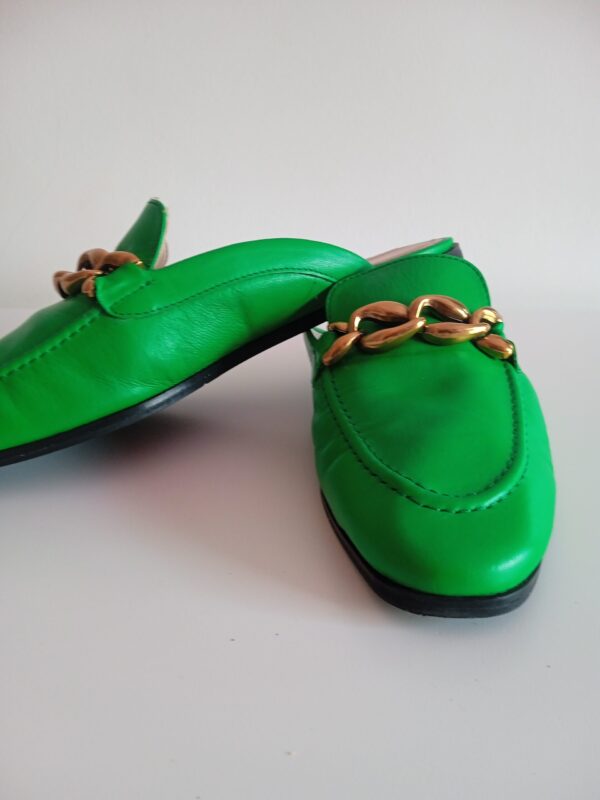 Mule Cuir Vert
