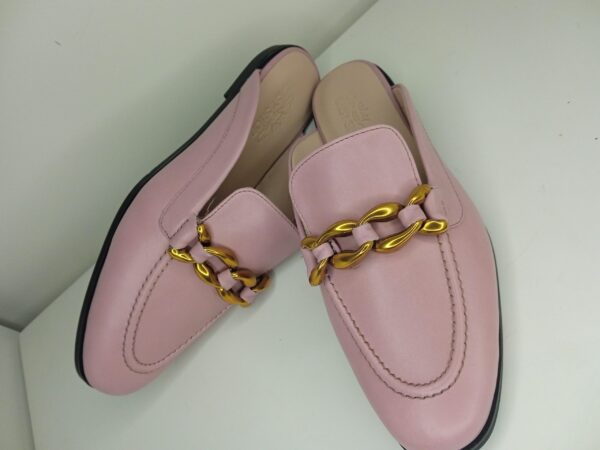 Mule Cuir Rose Nuide – Image 3