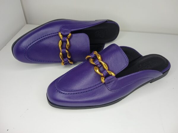 Mule Cuir Mauve