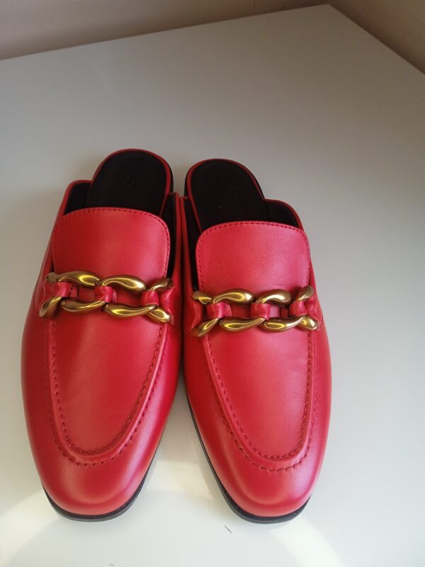 Mule Cuir Rouge