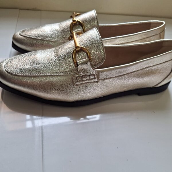 Mocassin Cuir Doré – Image 2