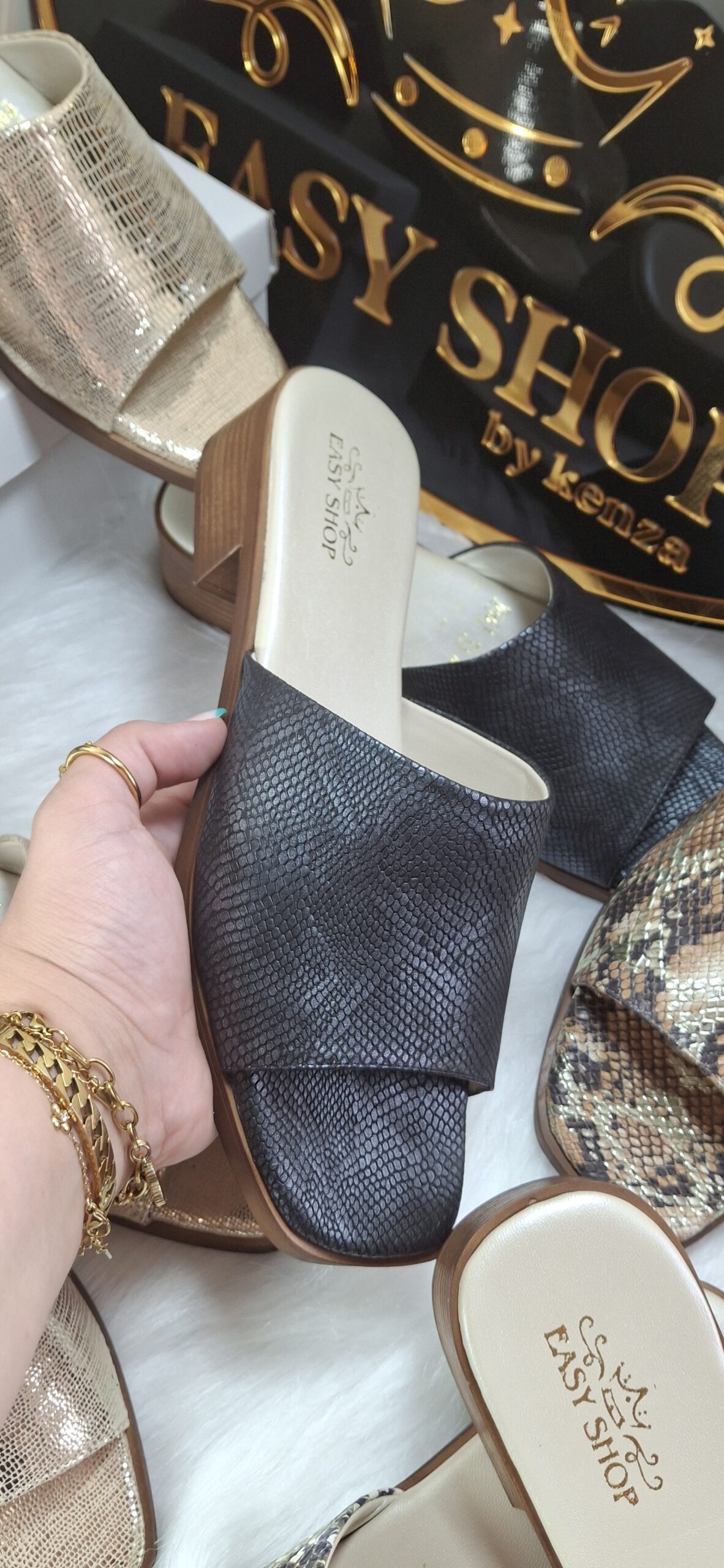 Sandale Cléopâtra bleu Nuit