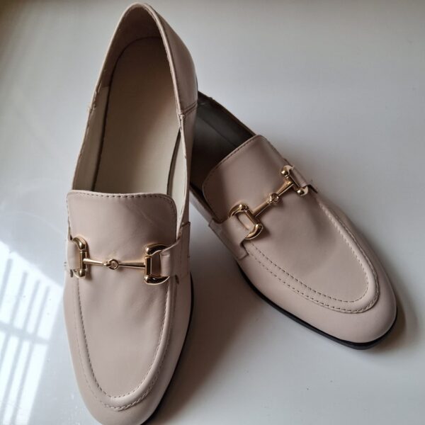 Mocassin Cuir Rose Nude