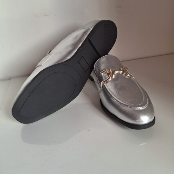 Mocassin Cuir Argenté – Image 2