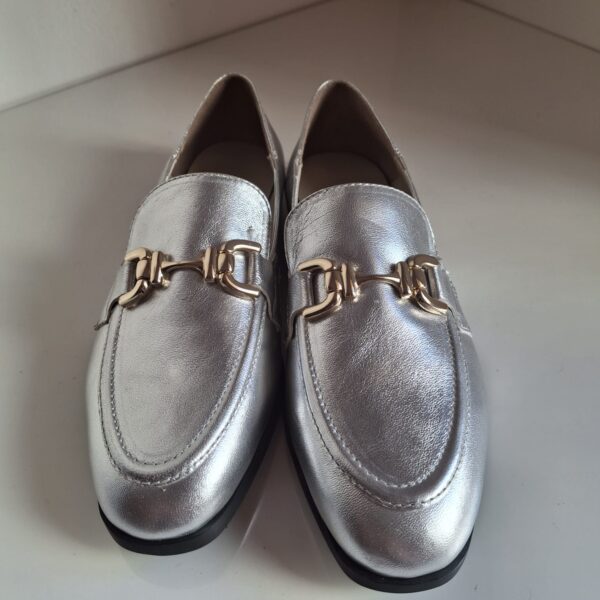 Mocassin Cuir Argenté – Image 3