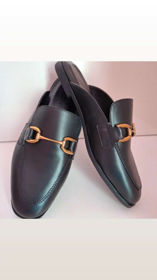 Mule Cuir Noir – Image 3
